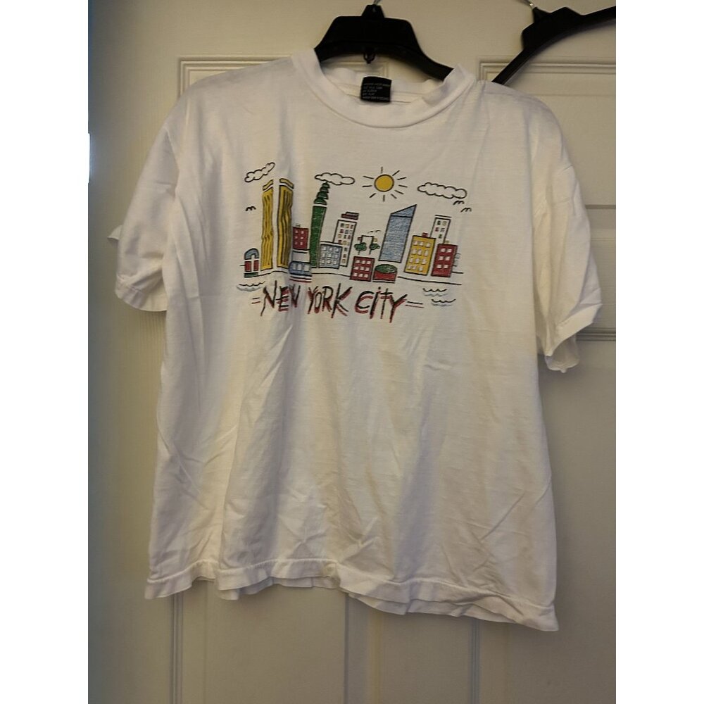 VTG New York City Skyline Twin Towers World Trade size medium